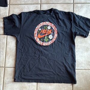 Nike Black Graphic T-Shirt with Colorful Logo freak